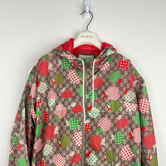 NWT Gucci Men's Les Pommes Nylon Jacket Size 44 - Picture 10 of 16